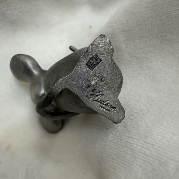Vintage Hudson WF Fine Pewter Figurine Big Ears Mouse Seated Tail Wrapped Around - Picture 5 of 5